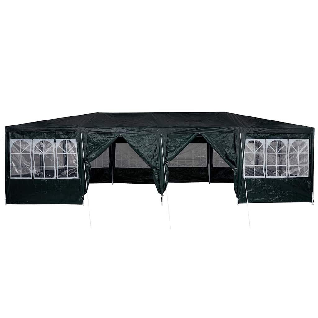 Party-Zelt Grün und Weiß 800 x 400 x 266 cm Polyester und Stahl