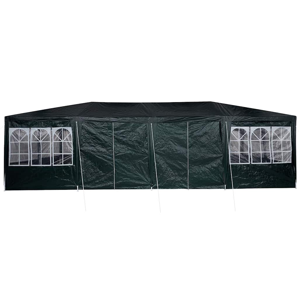 Party-Zelt Grün und Weiß 800 x 400 x 266 cm Polyester und Stahl