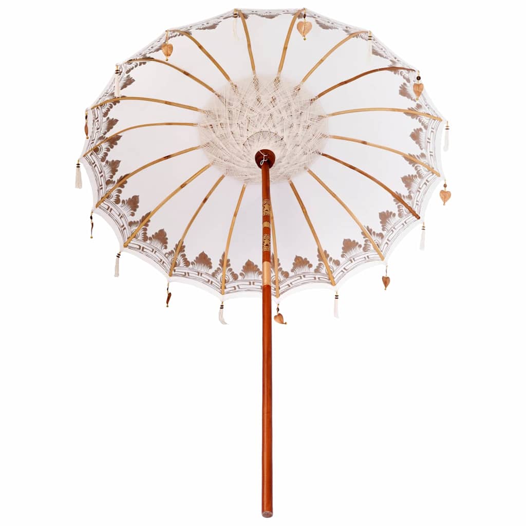 Balinesischer Sonnenschirm Creme (180-190) x 260 cm