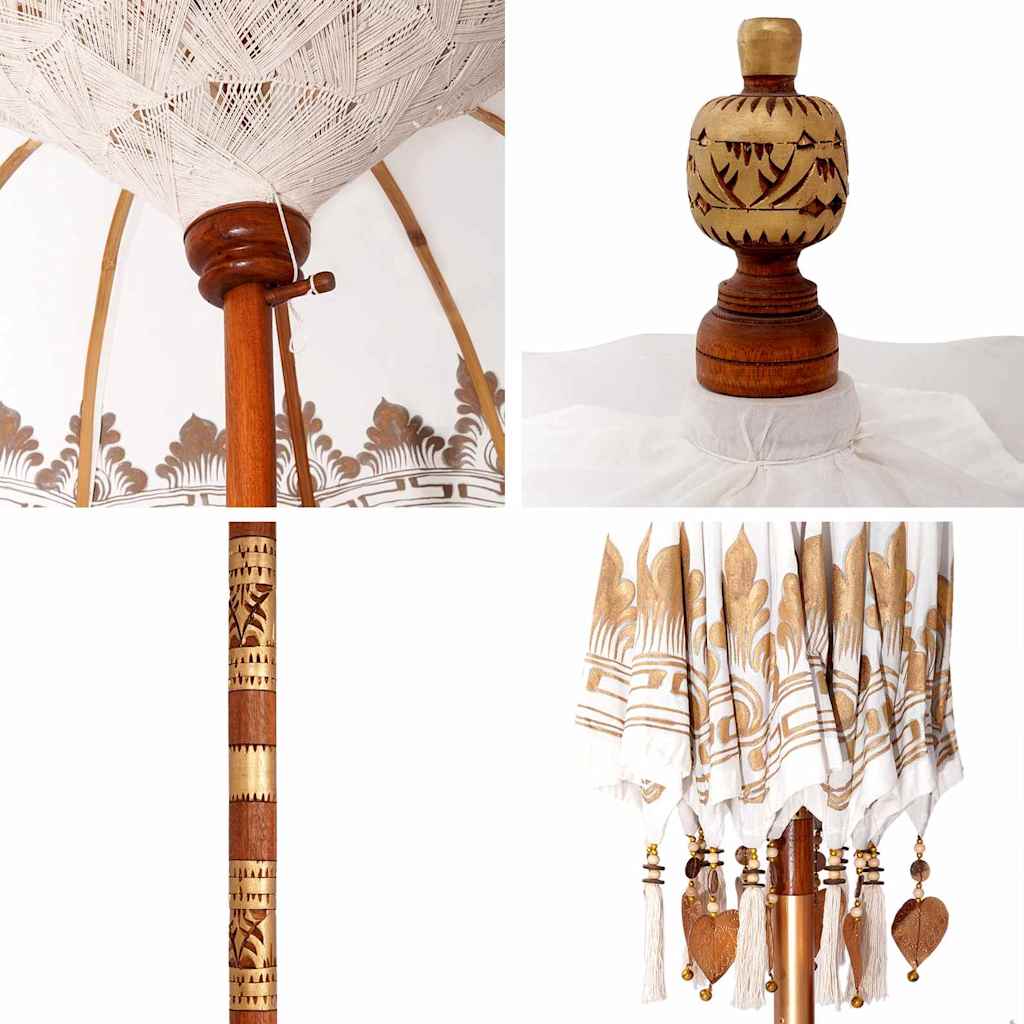 Balinesischer Sonnenschirm Creme (210-220) x 260 cm