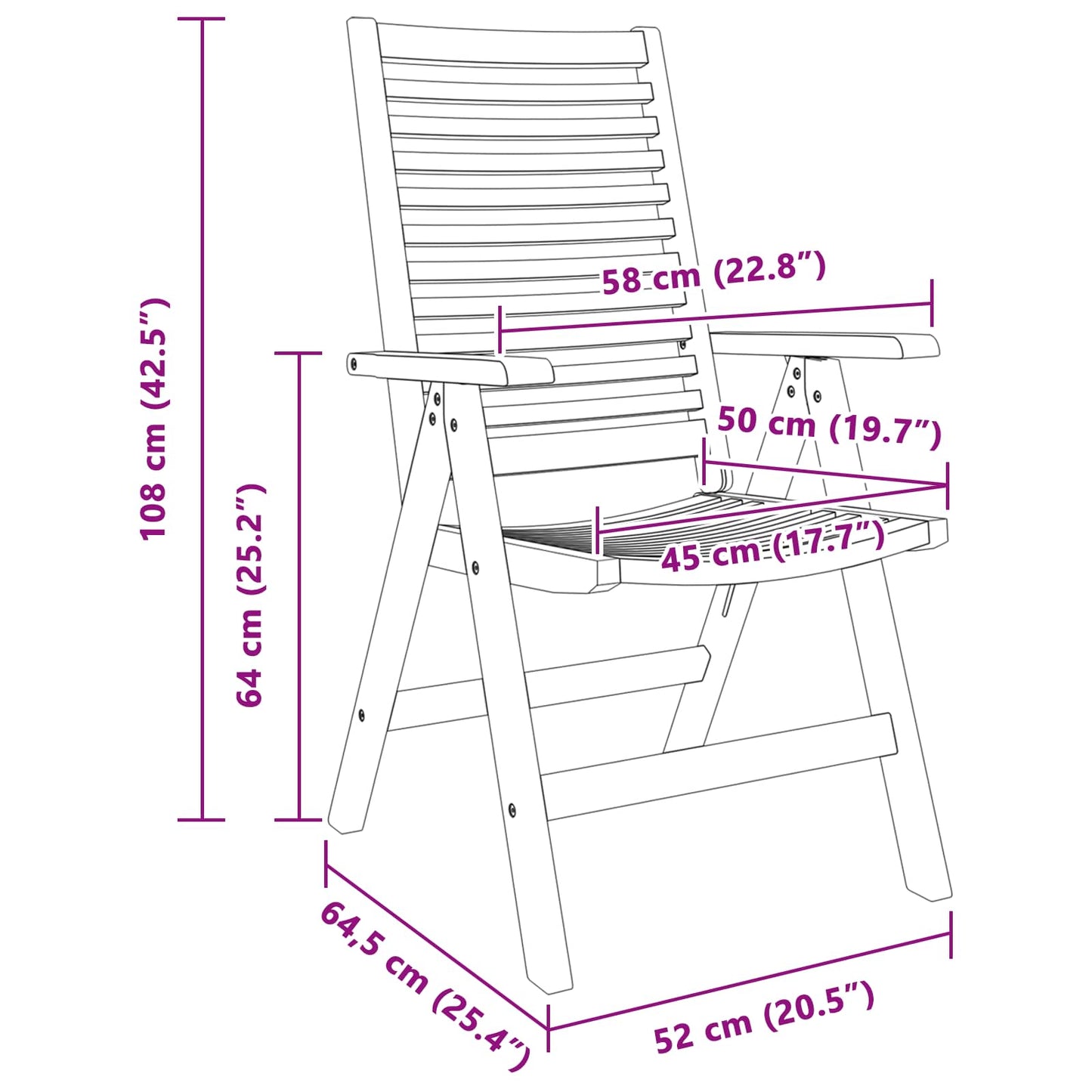 Stuhl 2 stk. Braun Massivholz Teak Umwandelbar