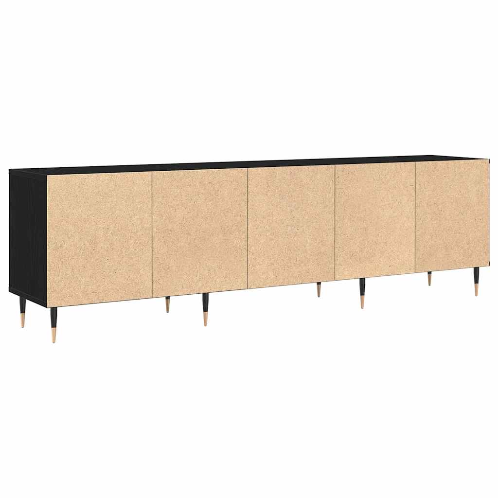 TV-Schränk Schwarz Eichen-Optik 150 x 30 x 44.5 cm