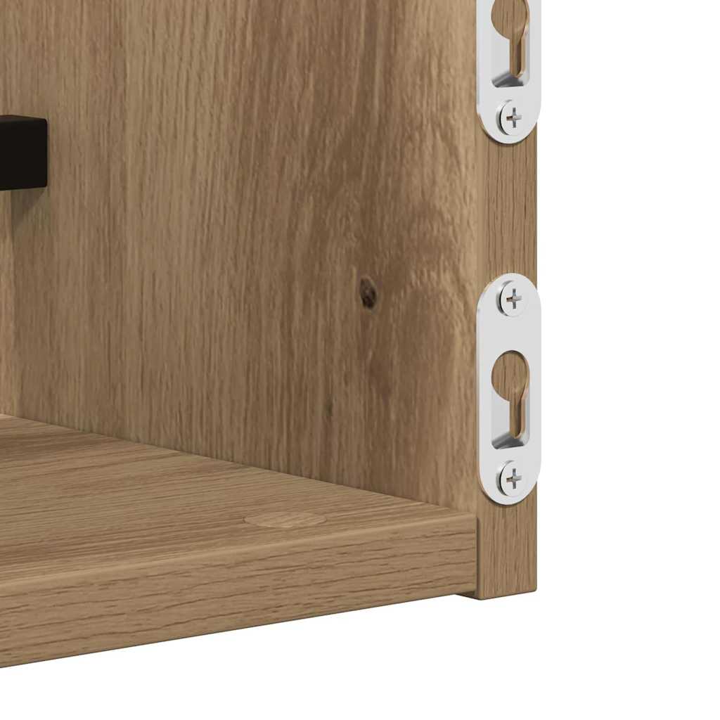 Wandregal 2 pcs Artisan-Eiche 80 x 16 x 14 cm Holzwerkstoff