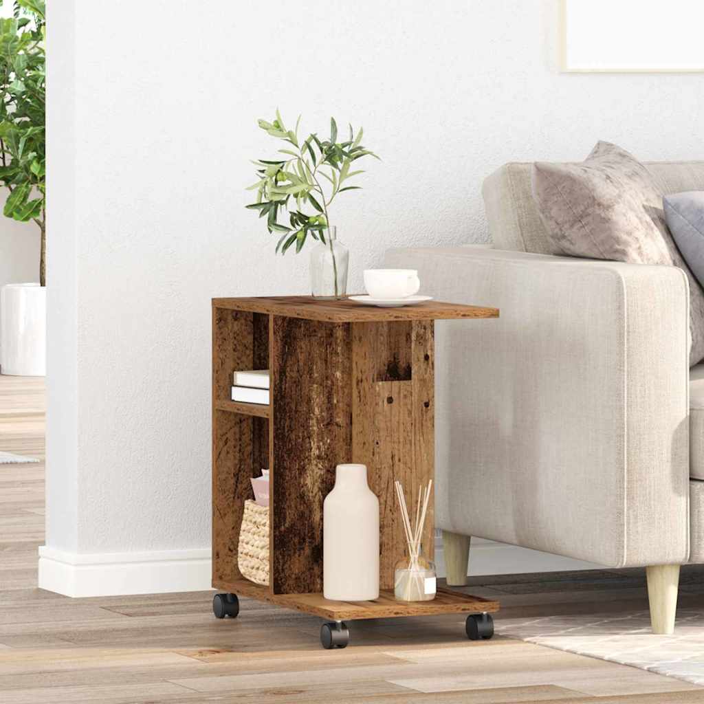 Beistelltisch mit Regal Altholz 50 x 30 x 55 cm Holzwerkstoff