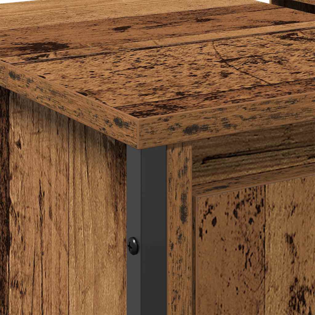 Waschtischschrank mit Tür Altholz 60 x 35 x 60 cm Holzwerkstoff