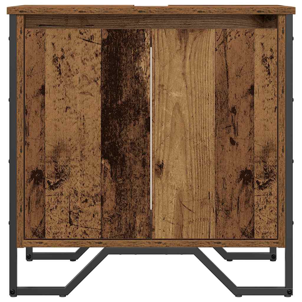 Waschtischschrank mit Tür Altholz 60 x 35 x 60 cm Holzwerkstoff