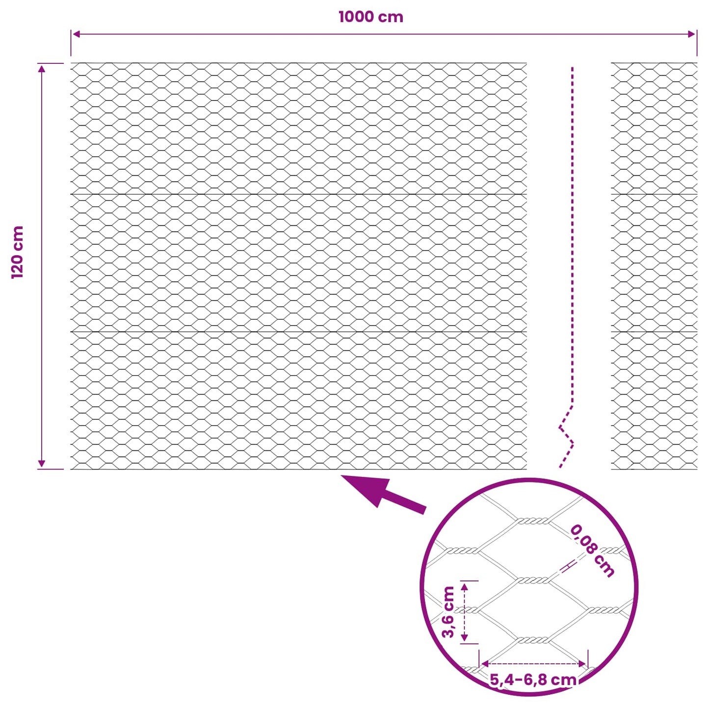 Schweißgitterzaun 1,2 x 10 m PVC Grau