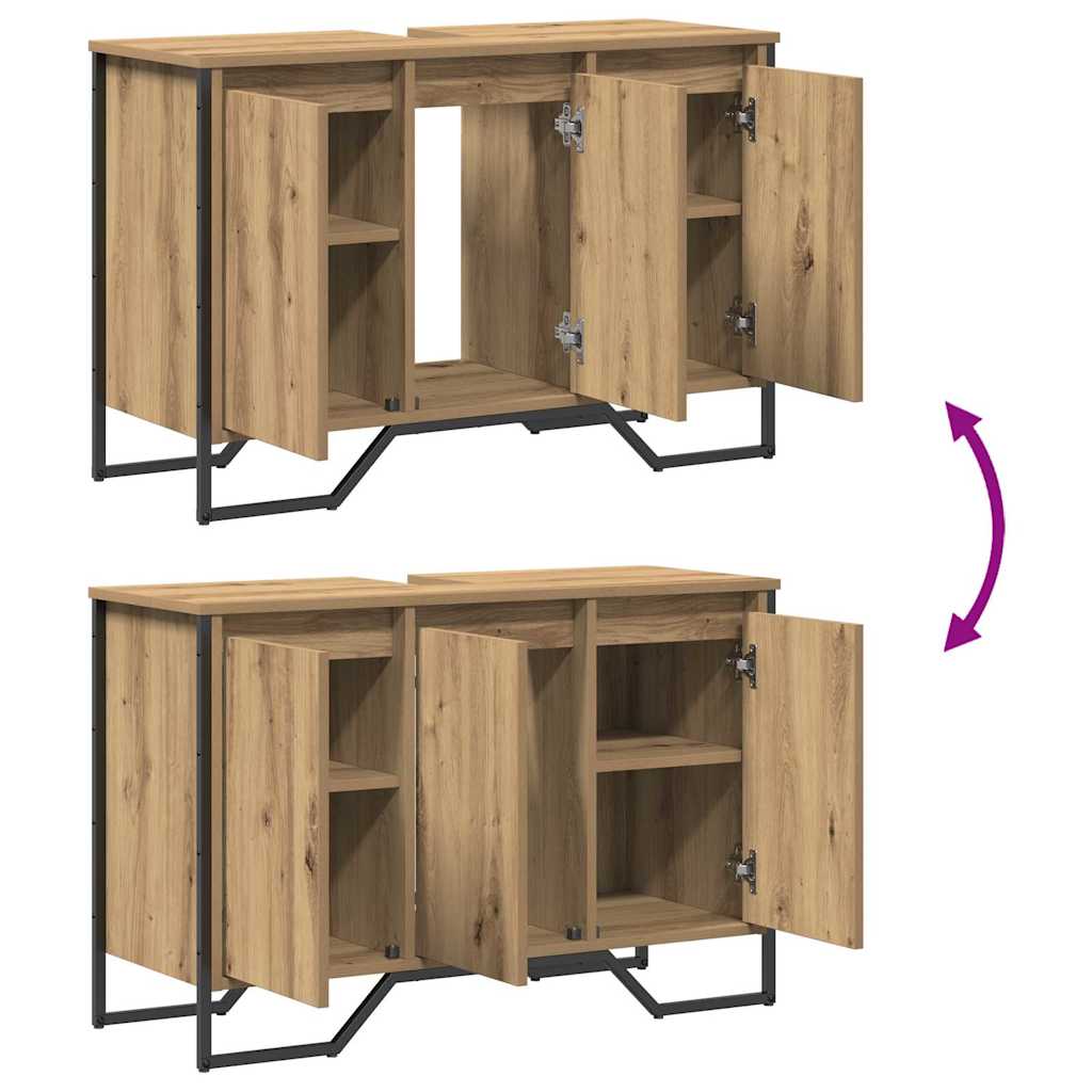 Waschbeckenunterschrank mit Tür Artisan Eiche 91 x 35 x 60 cm