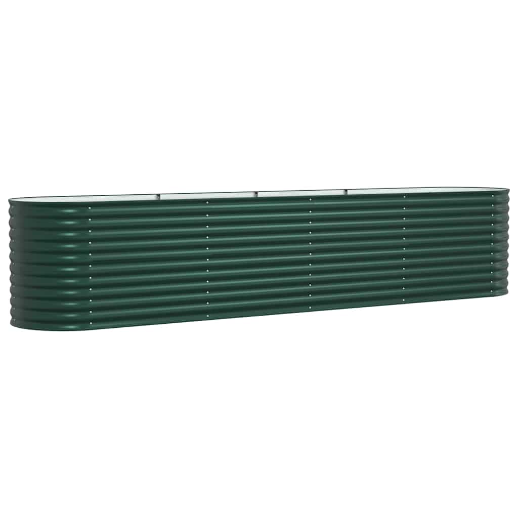 Garten-Hochbeet Grün 400 x 80 x 81 cm Stahl