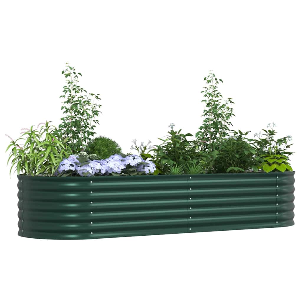 Garten-Hochbeet Grün 240 x 80 x 44 cm Stahl