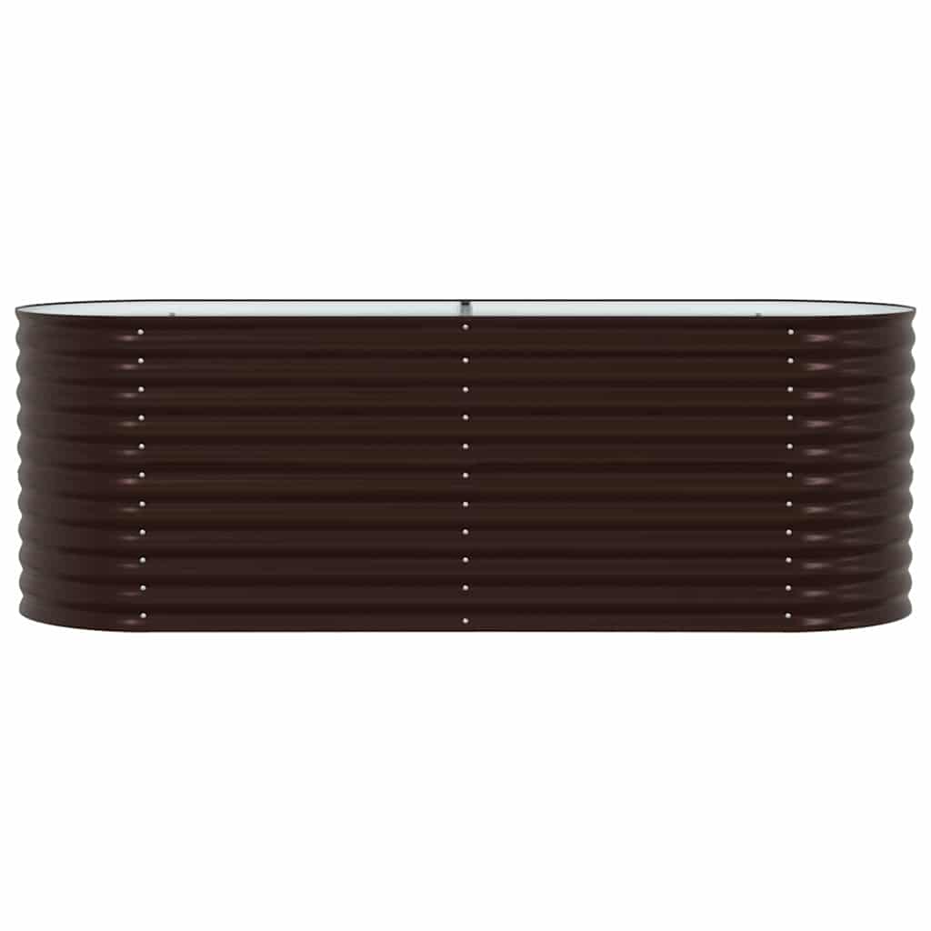 Garten-Hochbeet Braun 240 x 80 x 81 cm Stahl