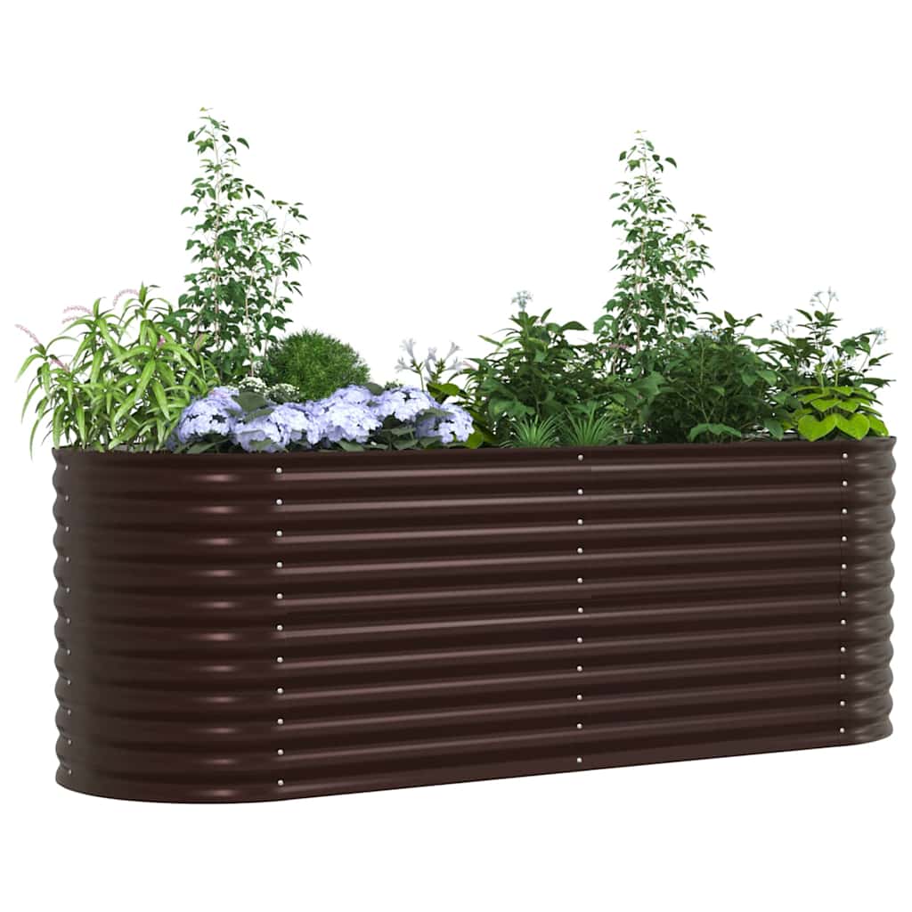 Garten-Hochbeet Braun 240 x 80 x 81 cm Stahl
