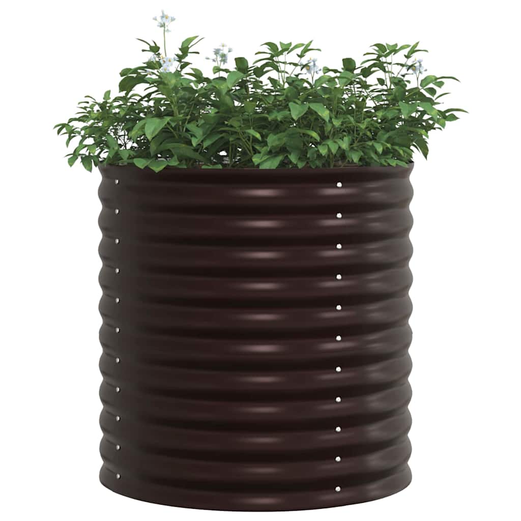 Garten-Hochbeet Braun 80 x 80 x 81 cm Stahl
