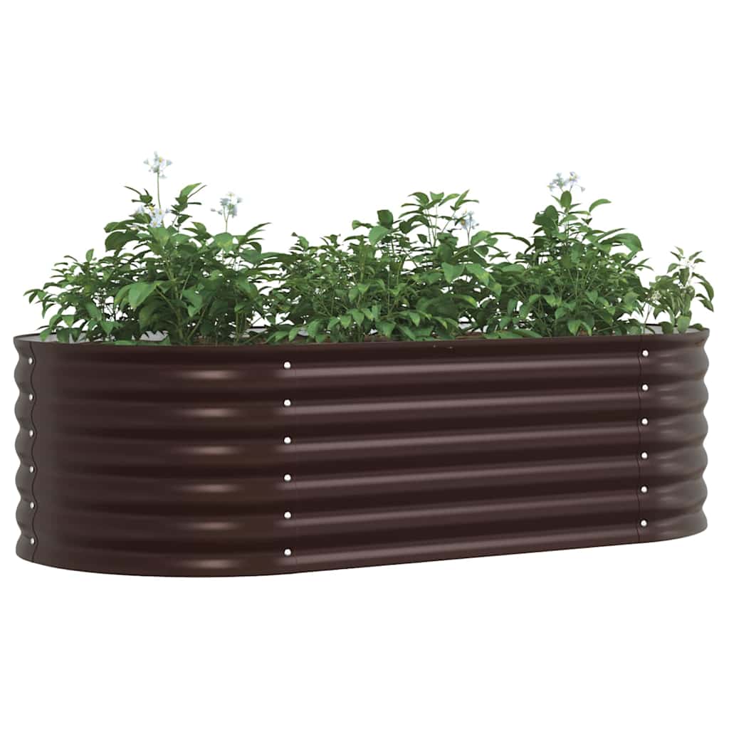 Garten-Hochbeet Braun 160 x 80 x 44 cm Stahl