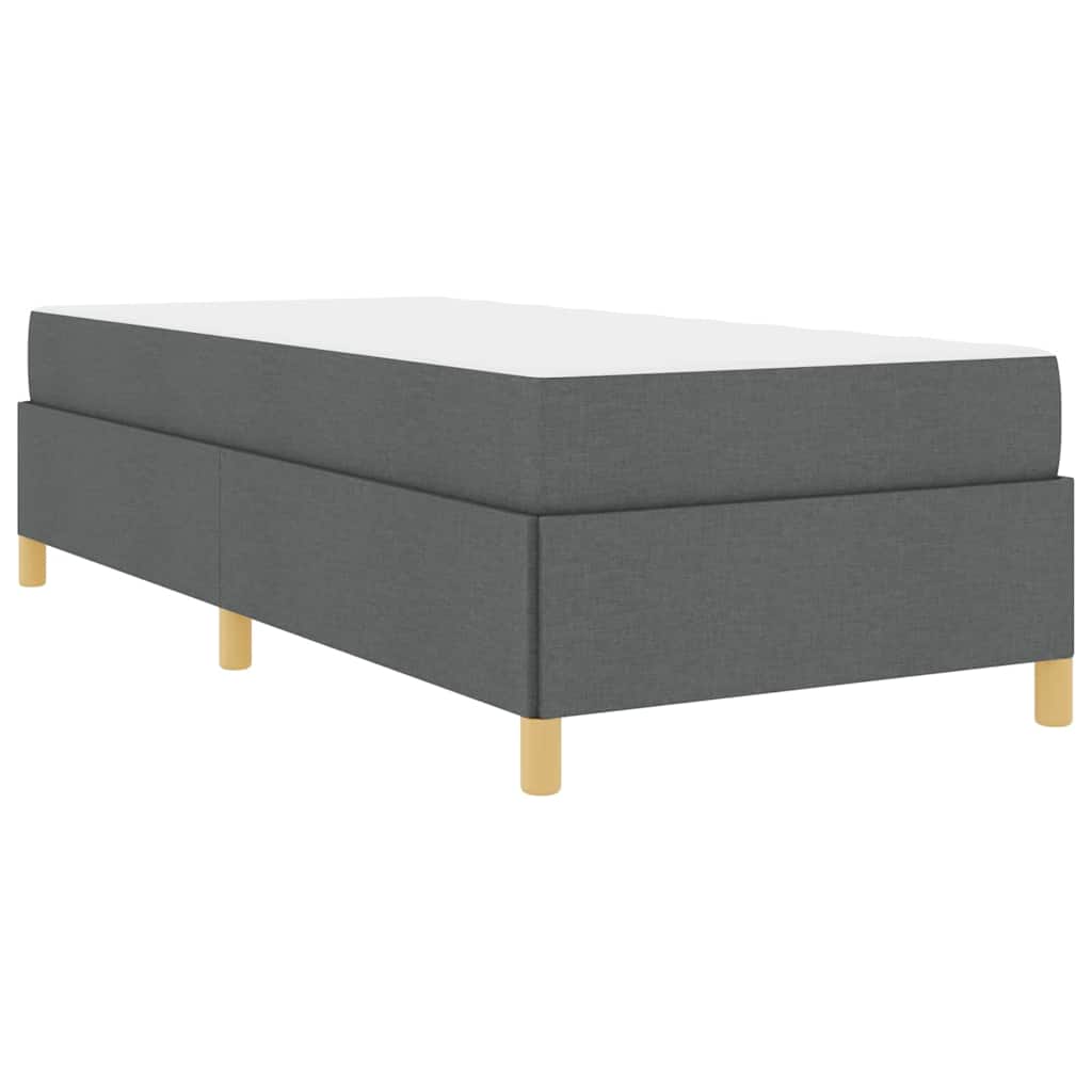Boxspringbett mit Matratze Dunkelgrau 100 x 200 cm Stoff