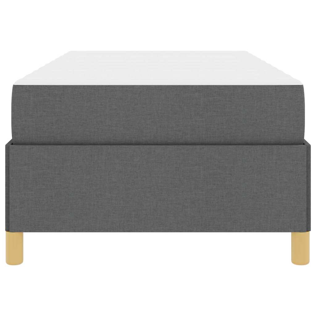 Boxspringbett mit Matratze Dunkelgrau 100 x 200 cm Stoff