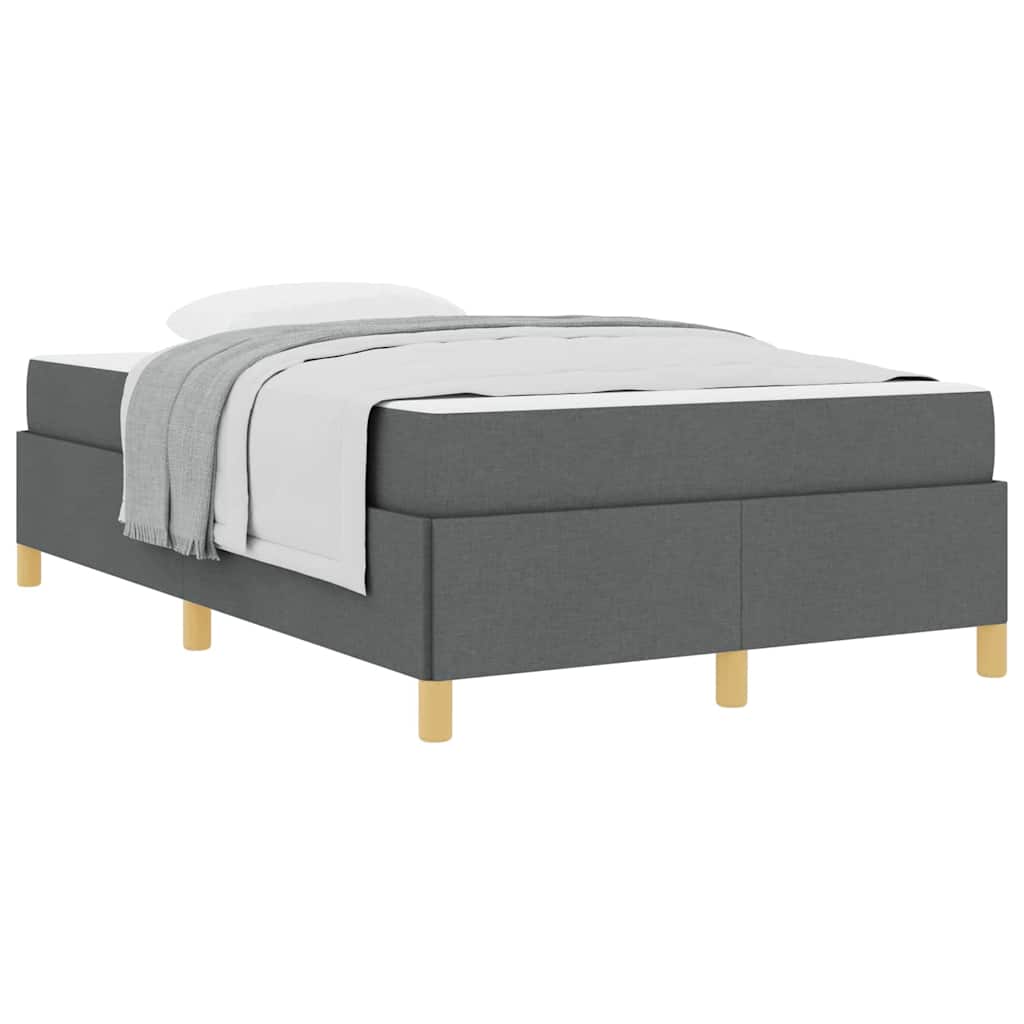 Boxspringbett mit Matratze Dunkelgrau 120 x 190 cm Stoff