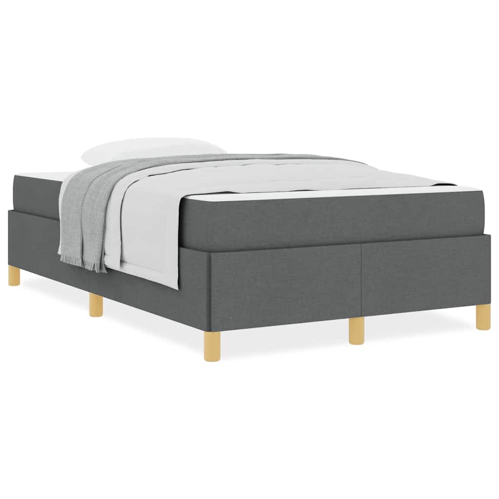 Boxspringbett mit Matratze Dunkelgrau 120 x 190 cm Stoff