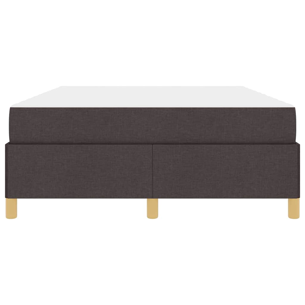 Boxspringbett Dunkelbraun und Weiß 140 x 190 cm Stoff