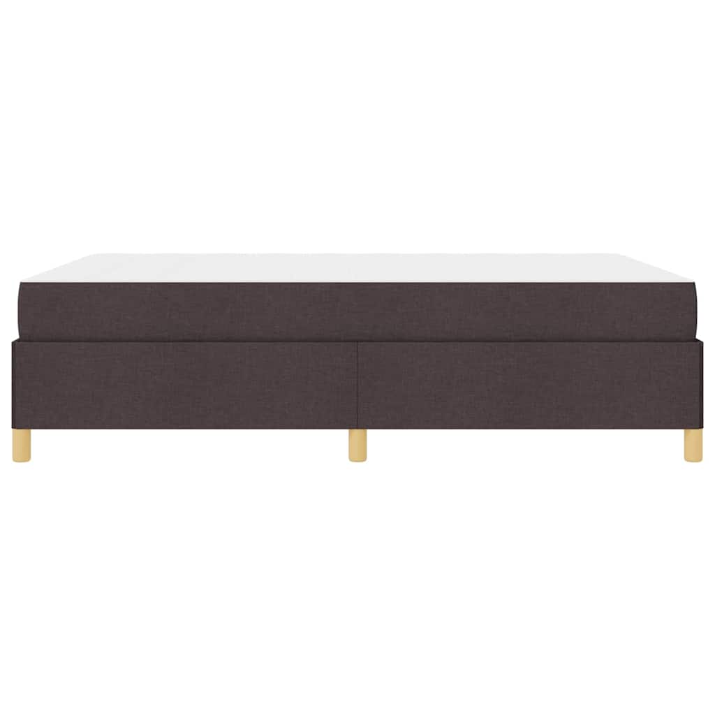 Boxspringbett Dunkelbraun und Weiß 140 x 200 cm Stoff