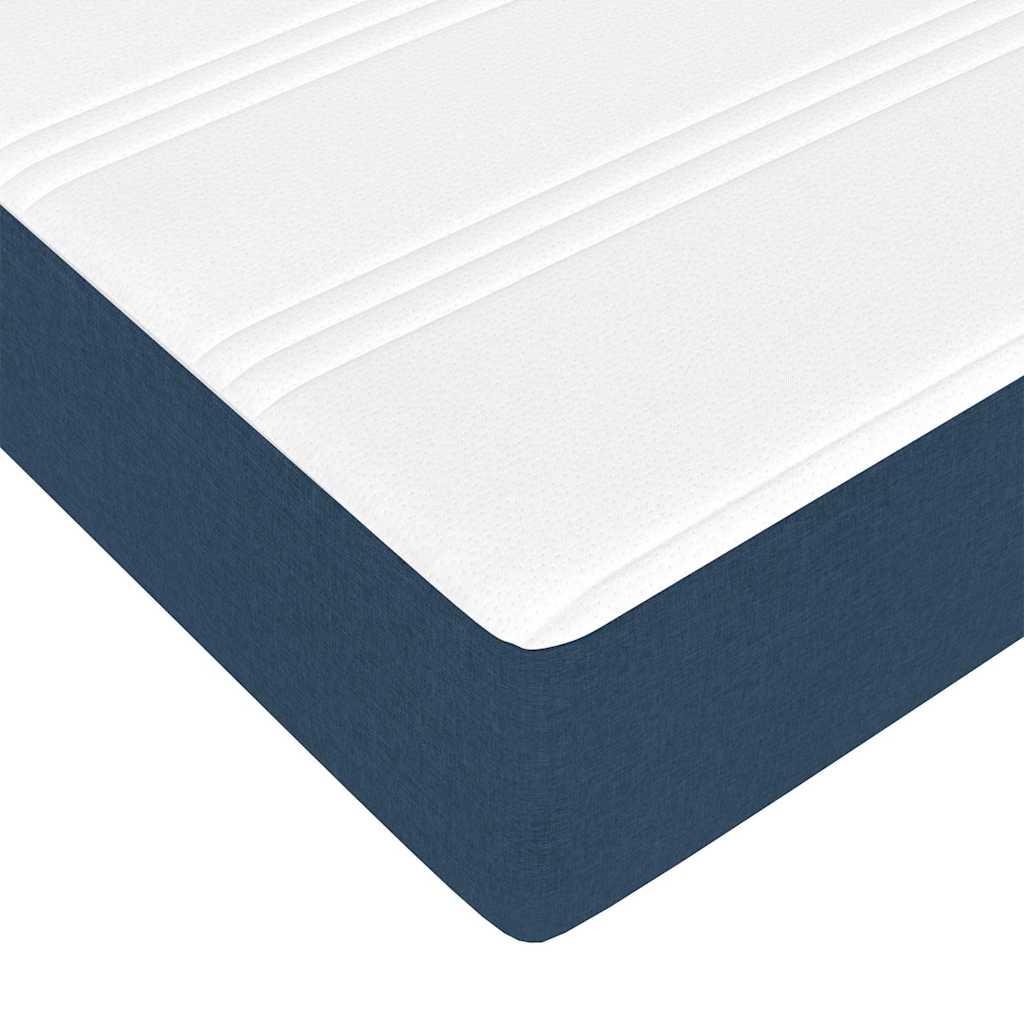 Boxspringbett Blau und Marine und Weiß 140 x 200 cm Stoff