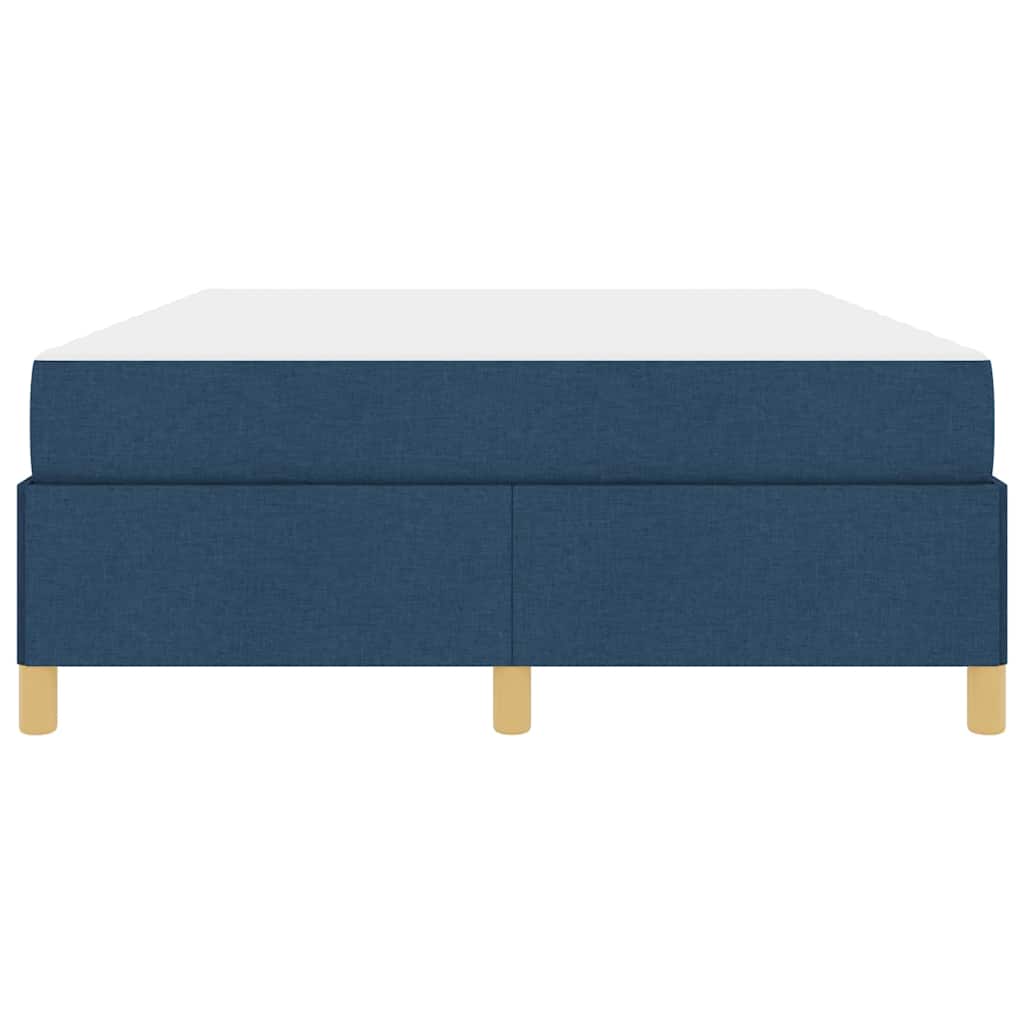 Boxspringbett Blau und Marine und Weiß 140 x 200 cm Stoff