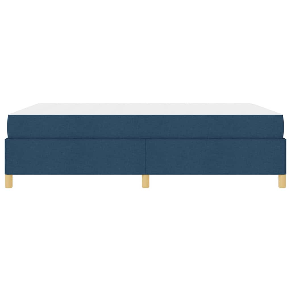 Boxspringbett Blau und Marine und Weiß 140 x 200 cm Stoff
