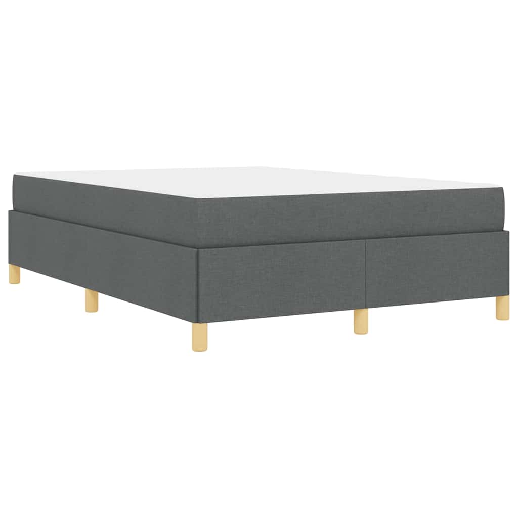 Boxspringbett Dunkelgrau und Weiß 160 x 200 cm Stoff