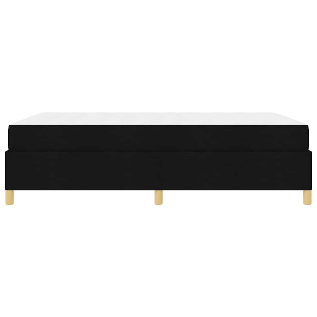 Boxspringbett Schwarz und Weiß und Schwarz 160 x 200 cm Stoff