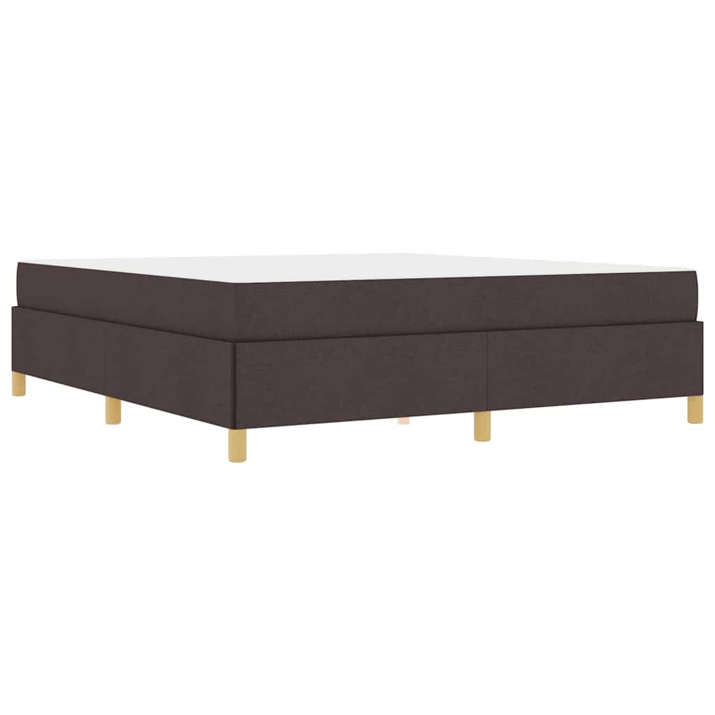 Boxspringbett Dunkelbraun und Weiß 180 x 200 cm Stoff