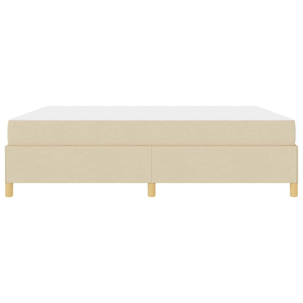 Boxspringbett Creme und Beige und Weiß 180 x 200 cm Stoff