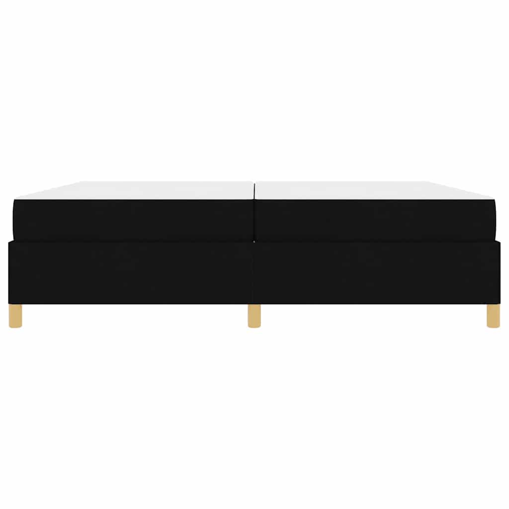 Boxspringbett Schwarz und Weiß und Schwarz 200 x 200 cm Stoff