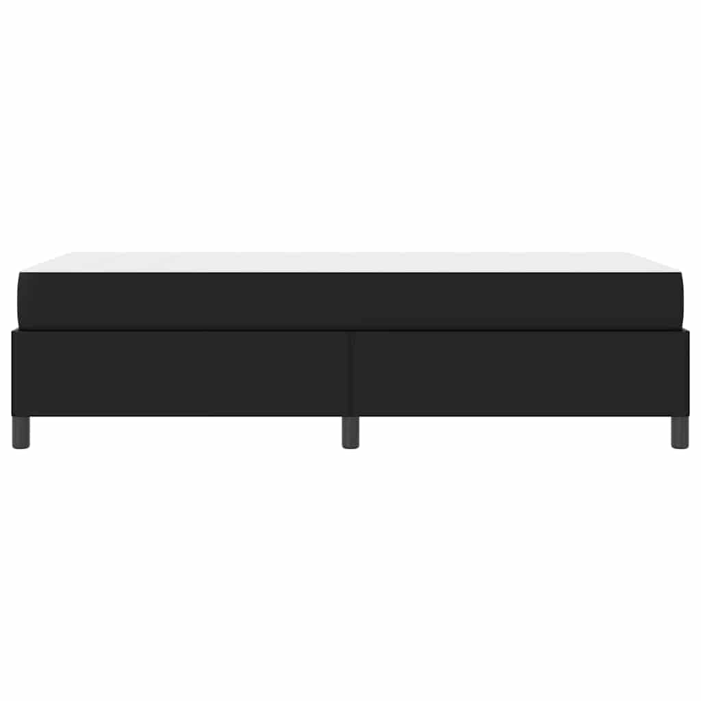 Bettgestell mit Matratze Schwarz 100 x 200 cm Kunstleder