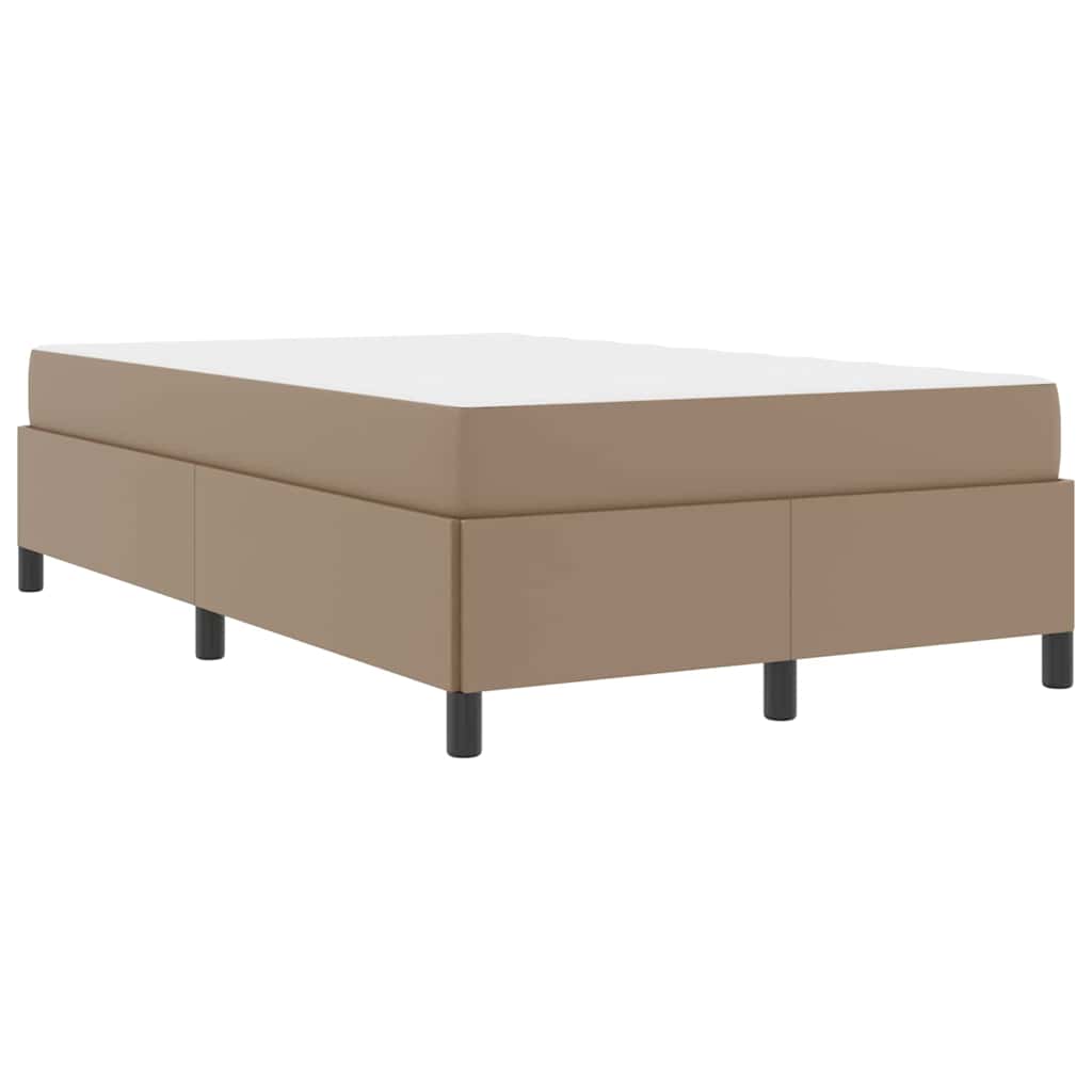 Bettgestell mit Matratze Cappuccino 120 x 190 cm Kunstleder