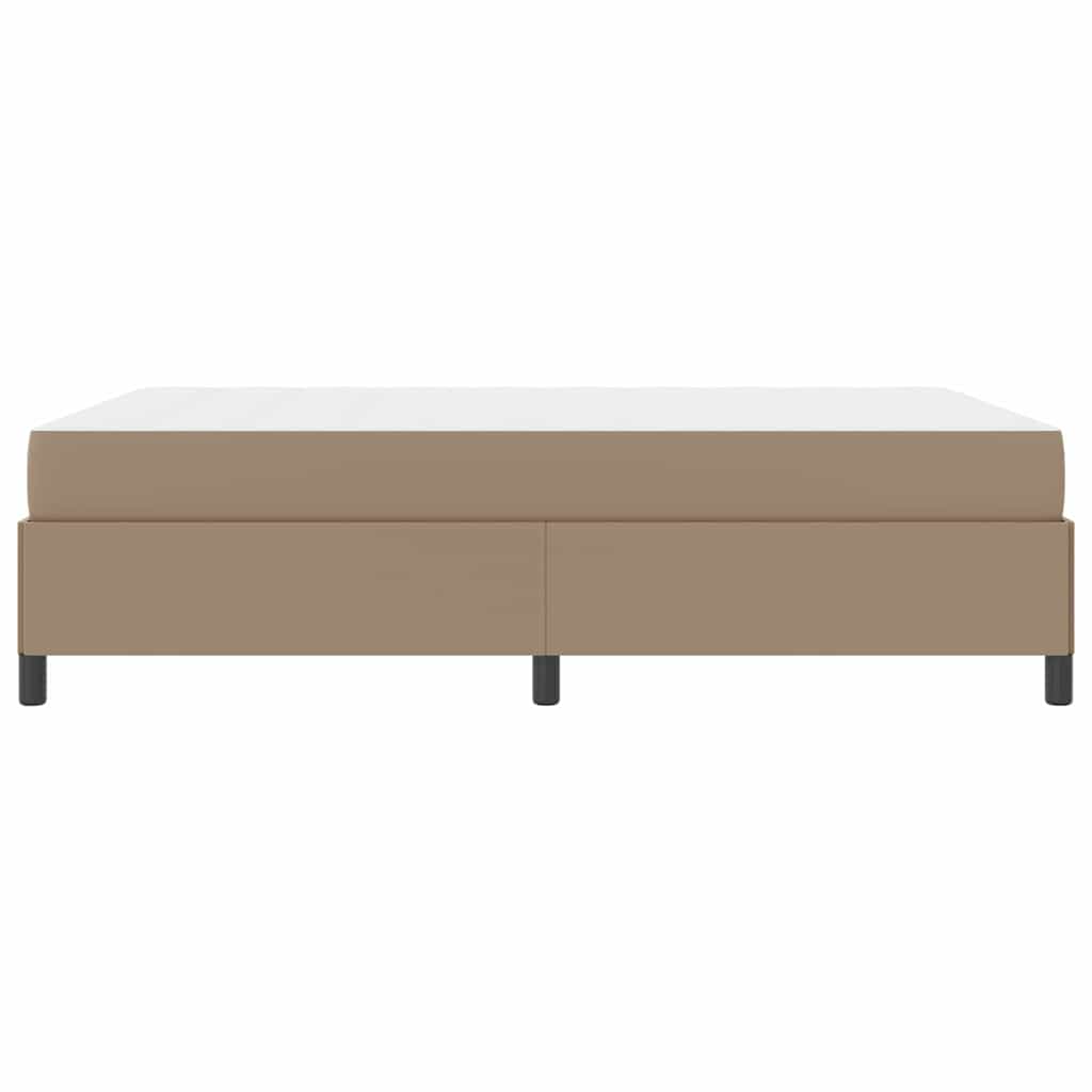 Bettgestell mit Matratze Cappuccino 140 x 190 cm Kunstleder