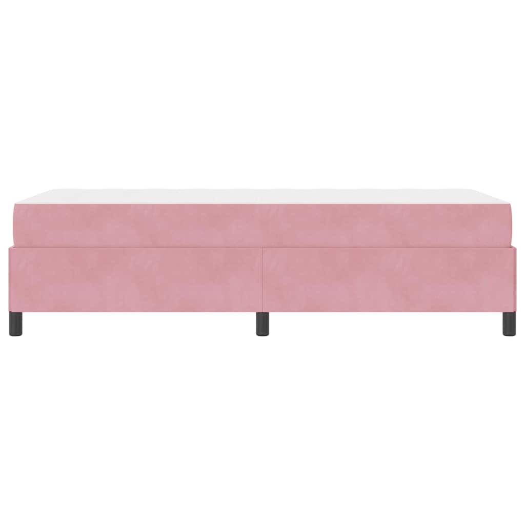 Bettgestell mit Matratze Rosa und Weiß 90 x 200 cm Samt