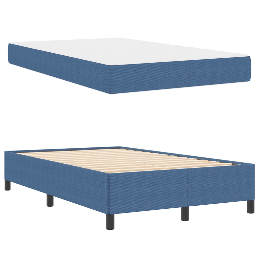 Bettgestell Blau 120 x 200 cm Cordstoff