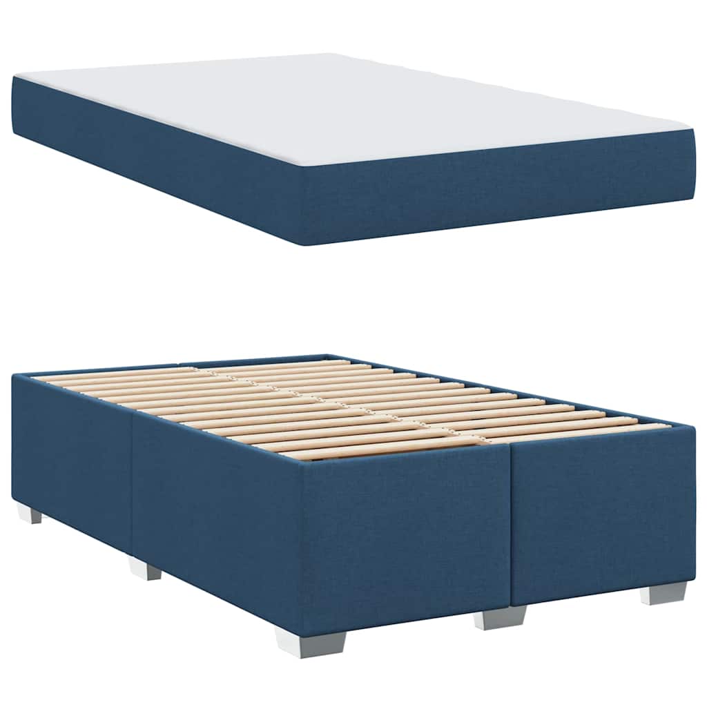 Bettgestell Blau 120 x 190 cm Stoff