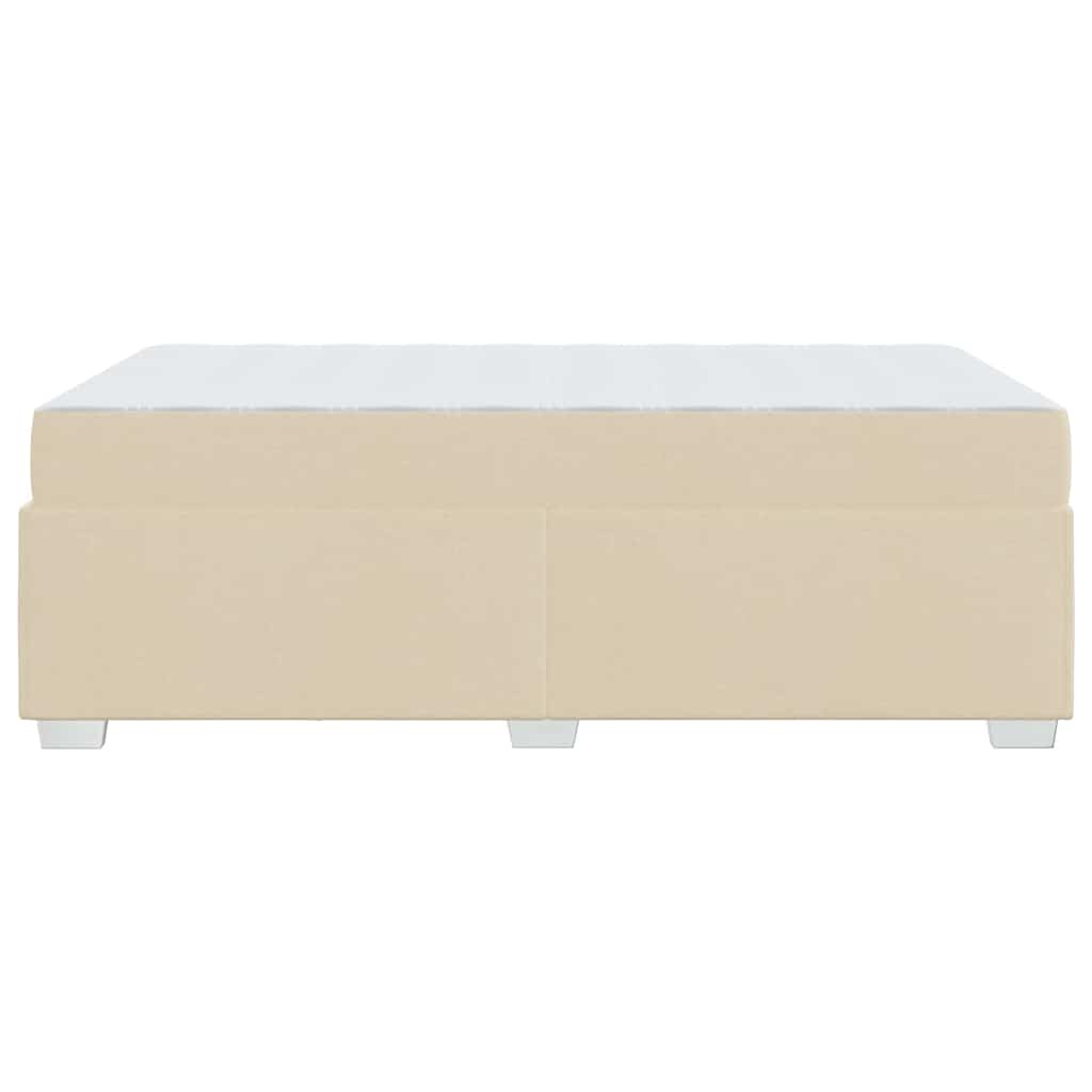 Bettgestell Creme 120 x 200 cm Stoff