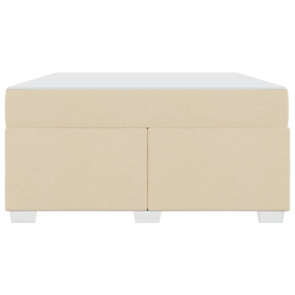 Bettgestell Creme 140 x 200 cm Stoff