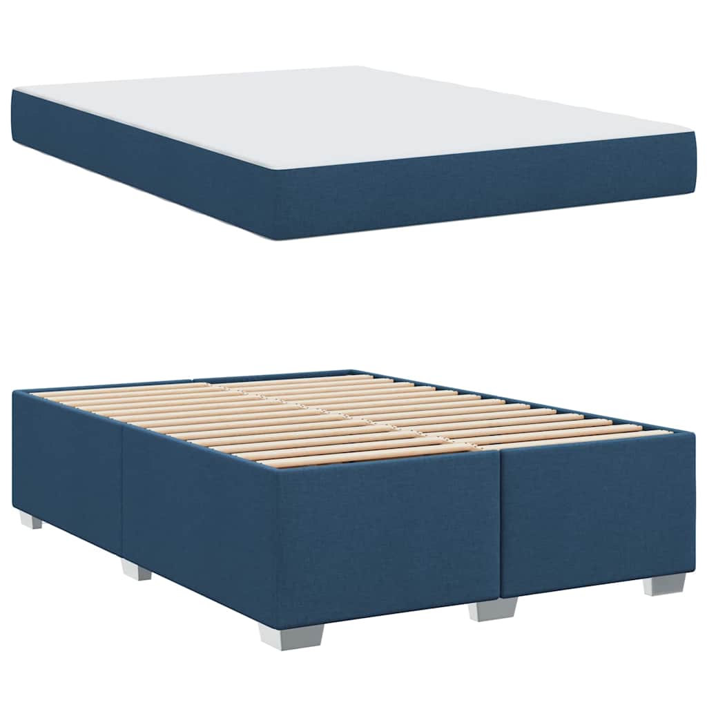 Bettgestell Blau 140 x 200 cm Stoff