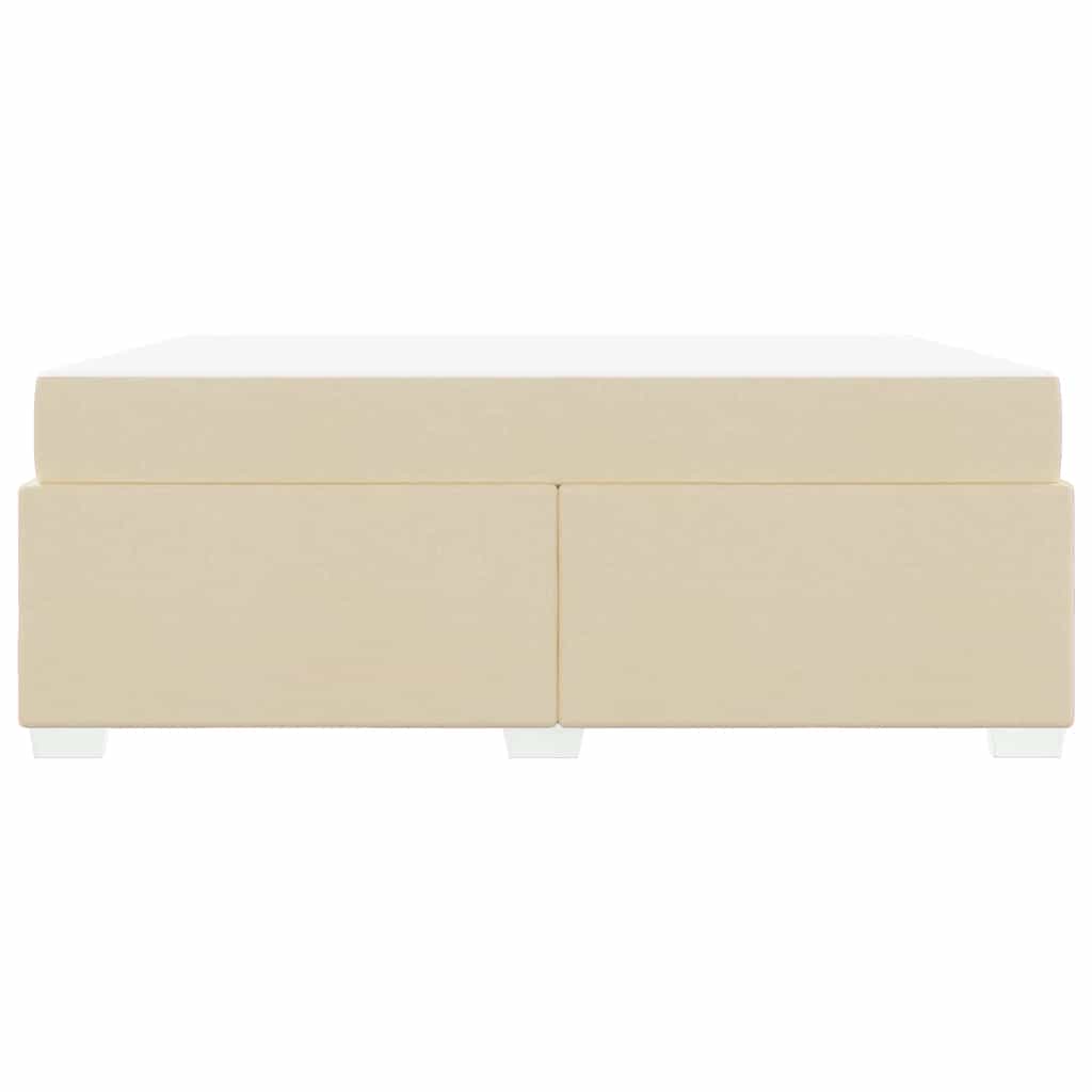 Bettgestell Creme 180 x 200 cm Stoff