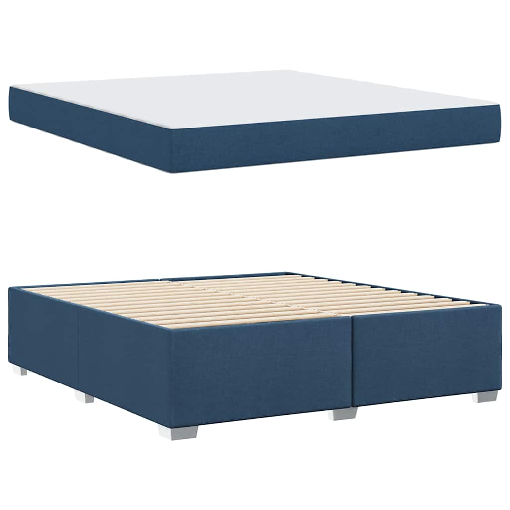Bettgestell Blau 180 x 200 cm Stoff
