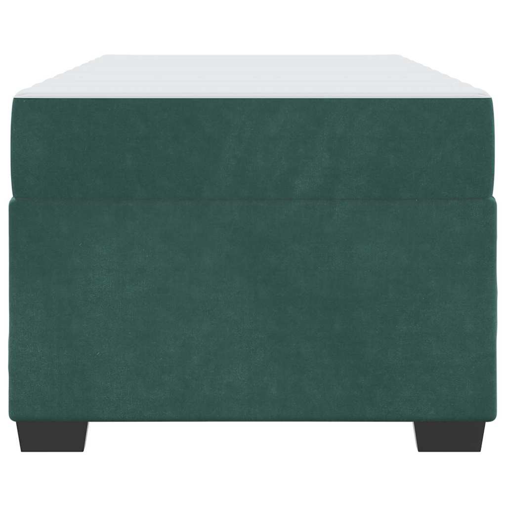 Bettgestell mit Matratze Dunkelgrün 100 x 200 cm Samt