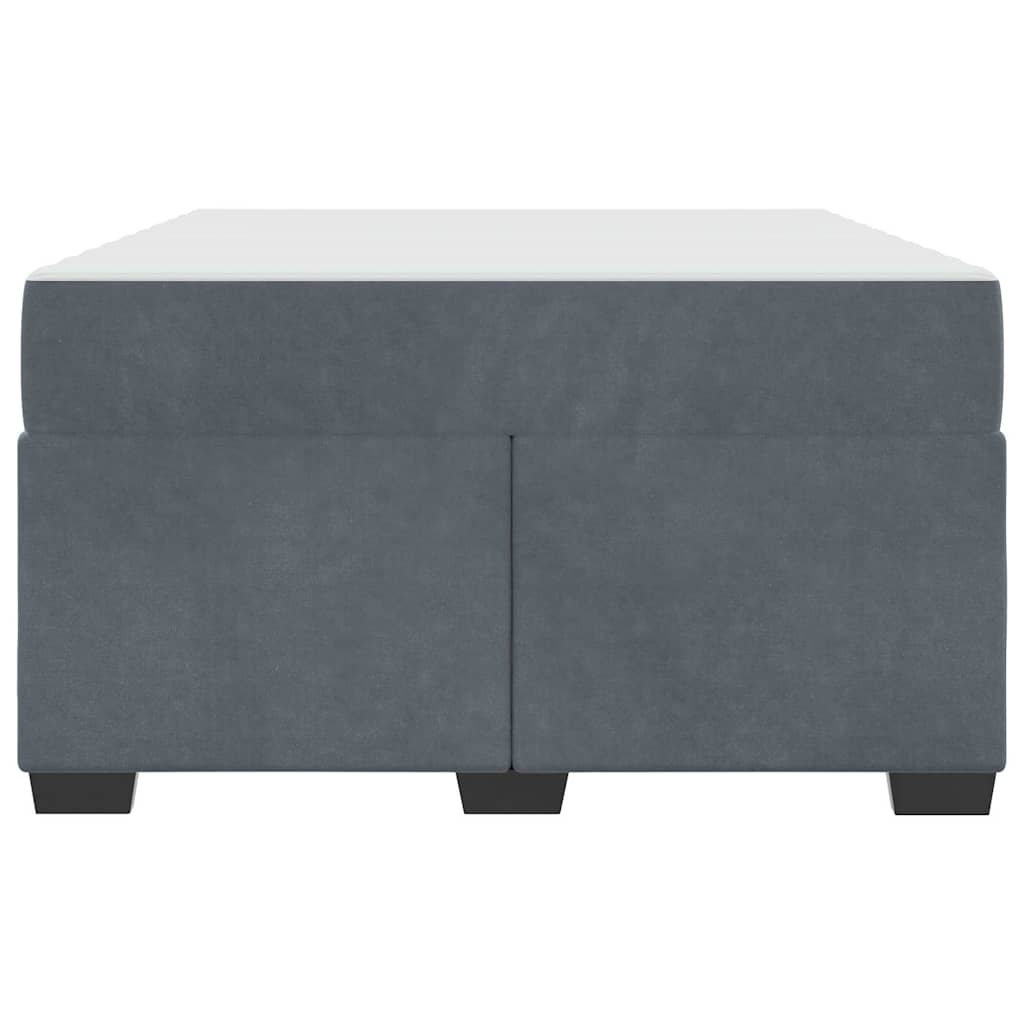 Bettgestell mit Matratze Dunkelgrau 120 x 190 cm Samt