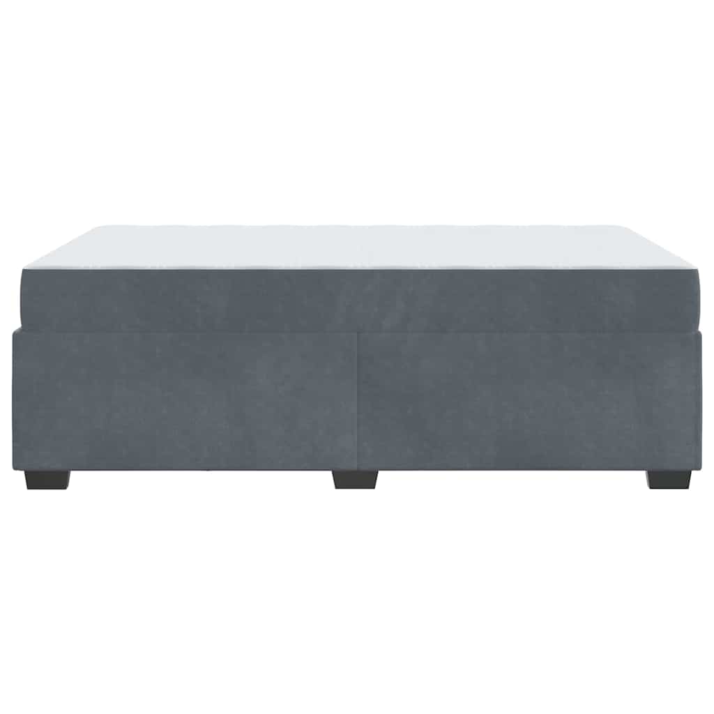 Bettgestell mit Matratze Dunkelgrau 120 x 190 cm Samt