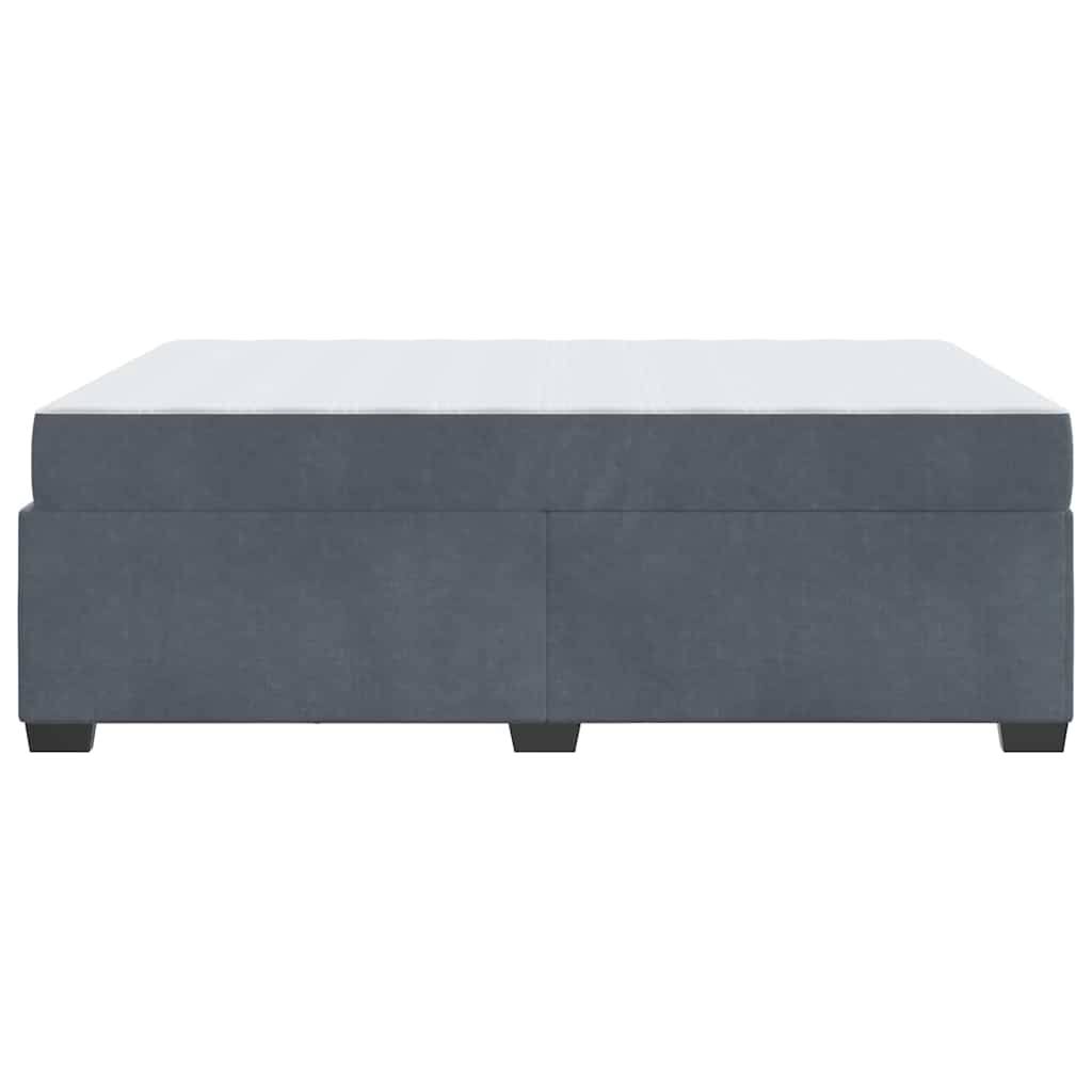 Bettgestell mit Matratze Dunkelgrau 140 x 200 cm Samt