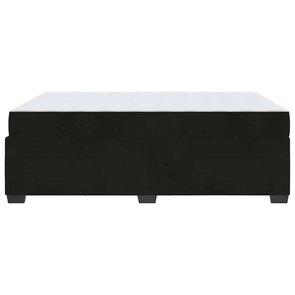Bettgestell mit Matratze mit Matratze Schwarz 160 x 200 cm Samt