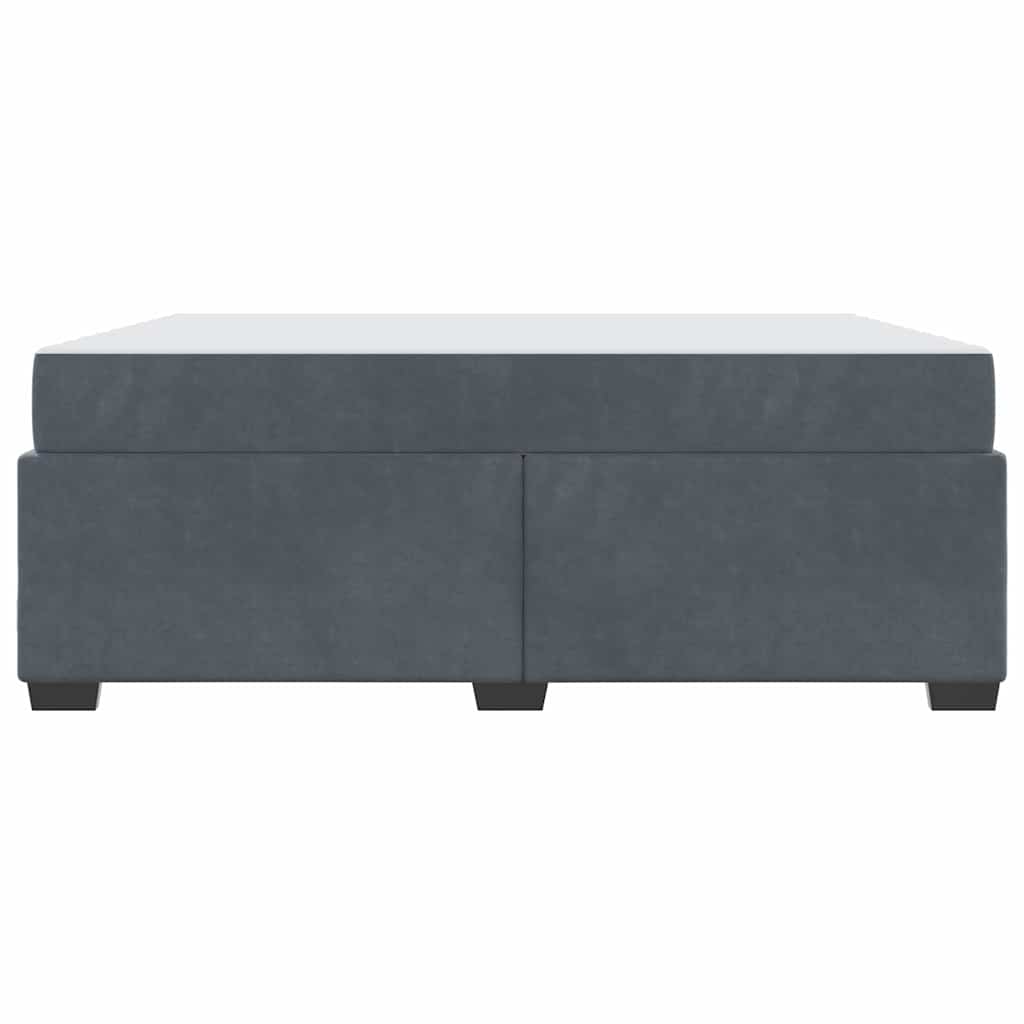 Bettgestell mit Matratze Dunkelgrau 180 x 200 cm Samt