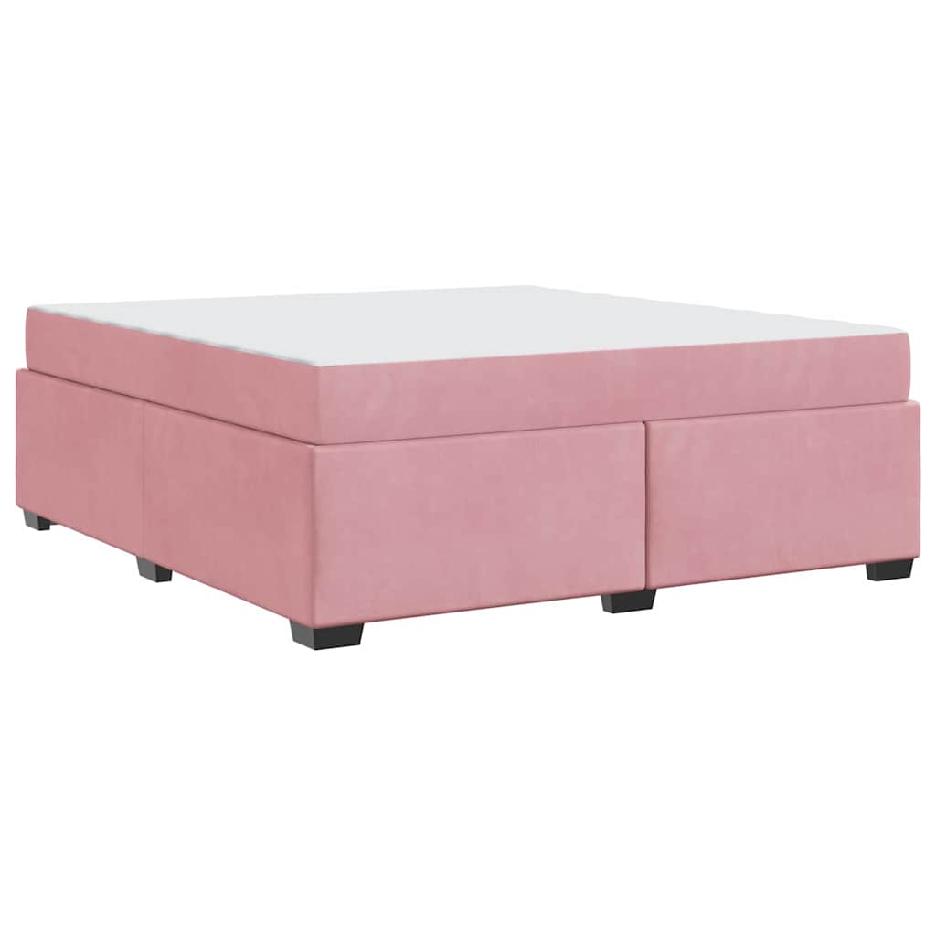 Bettgestell mit Matratze Rosa 180 x 200 cm Samt